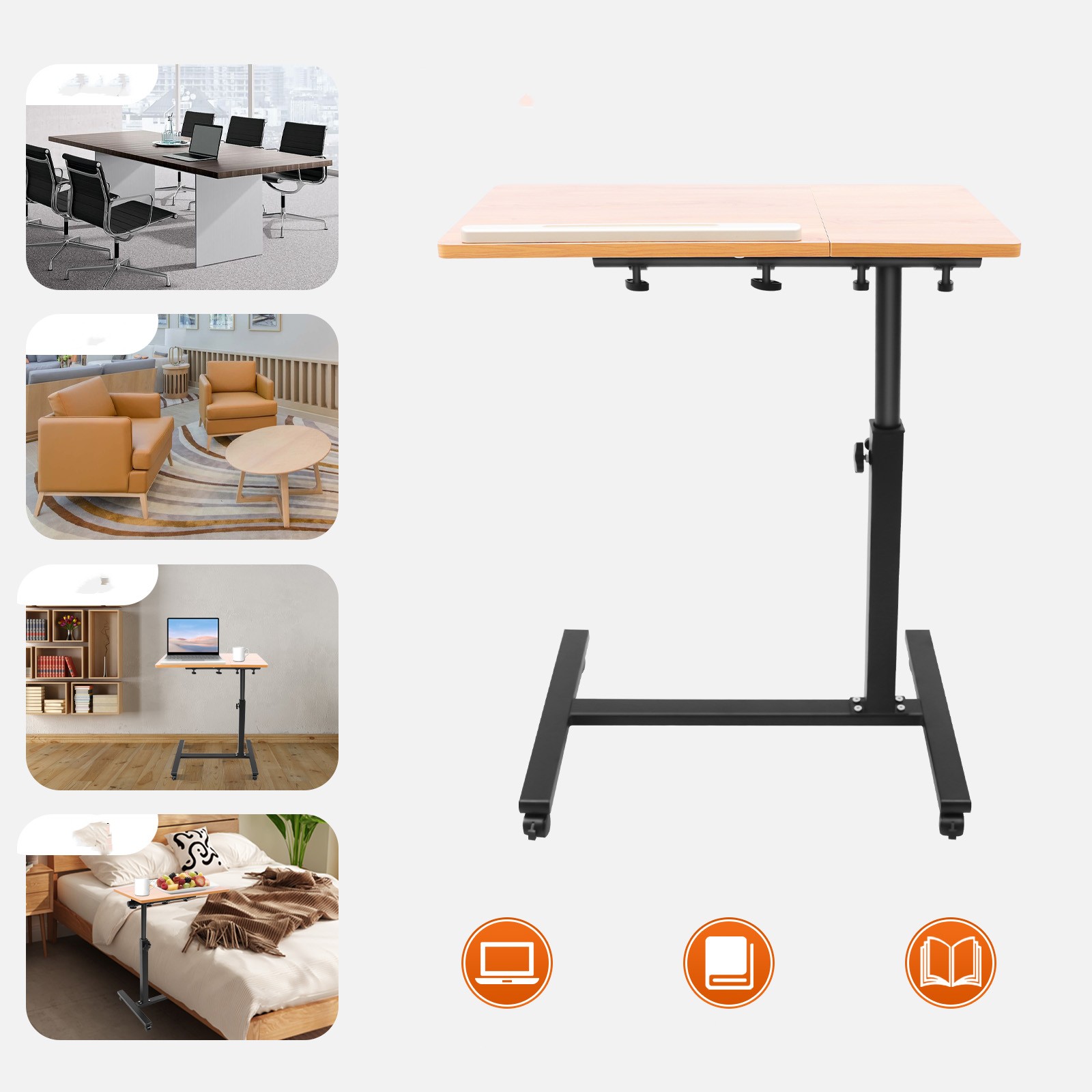 Desk Setup Laptop - 모바일 노트북 테이블 조절 가능 360도