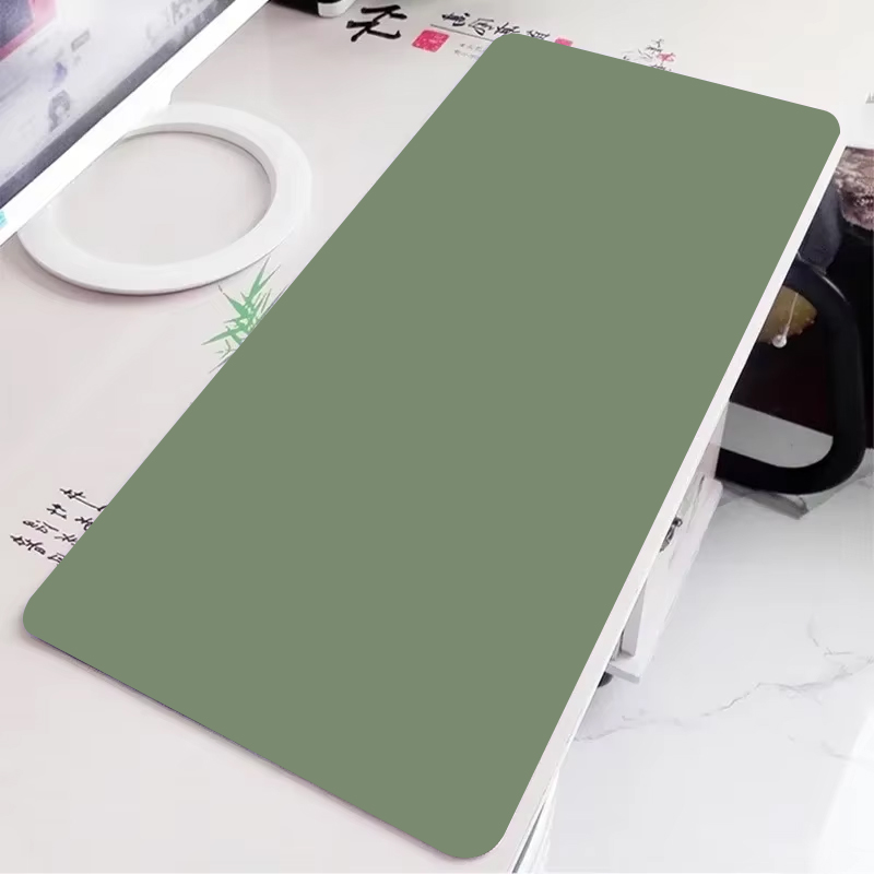 Desk Setup Notebook - 단색 녹색 게임용 마우스 패드 대형