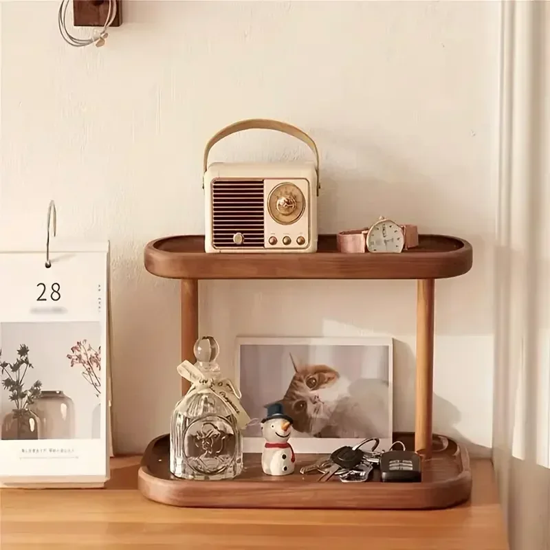 Desk Setup Productivity - 뜨거운 나무 스토리지 선반 2 계층