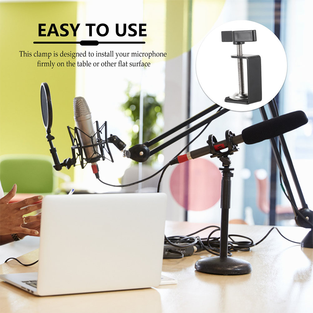Desk Setup Tablet - 고강도 스틸 테이블 마운트 클램프 (모니터,