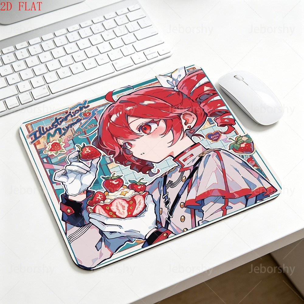 Desk Setup Red - Kasane Teto UTAU 애니메이션 마우스 패드,