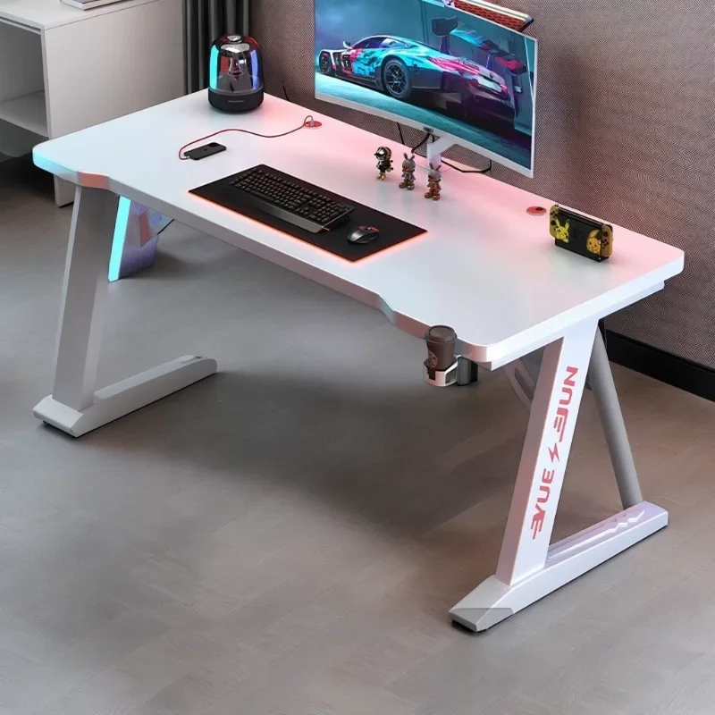 Desk Setup Simple - Q 디자인 블랙 PC 컴퓨터 책상