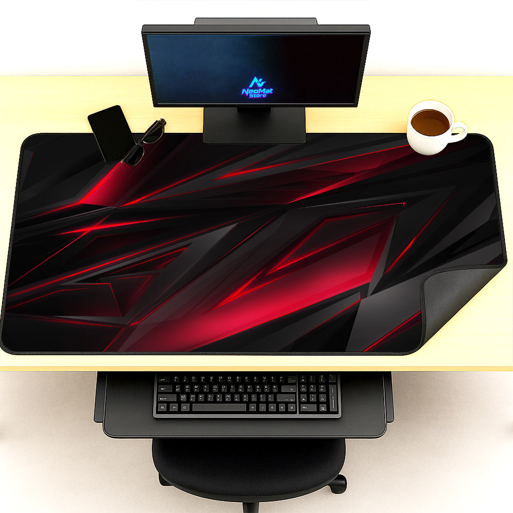 Desk Setup Red - XXXL 마우스 패드 게이머 세팅 장식