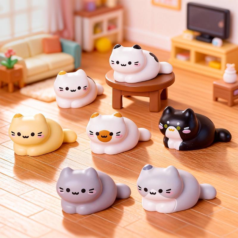 Desk Setup Nature - 8PCS 귀여운 고양이 미니어처 인형 DIY