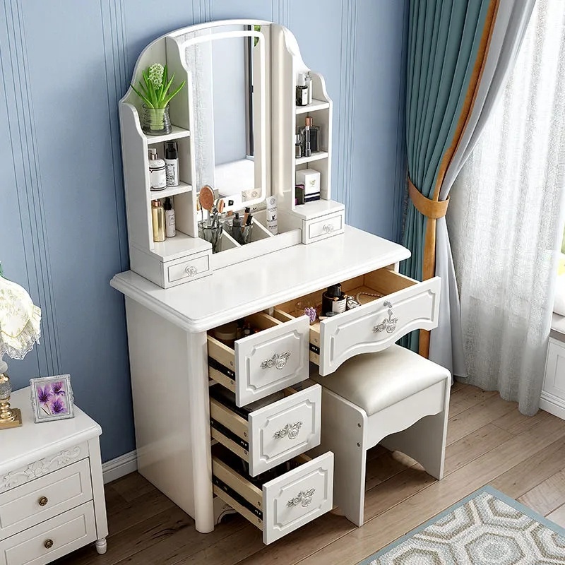 여자아이들을 위한 화이트와 핑크색 모던 원목 수납형 심 - Desk Setup Simple 리뷰 및 가격