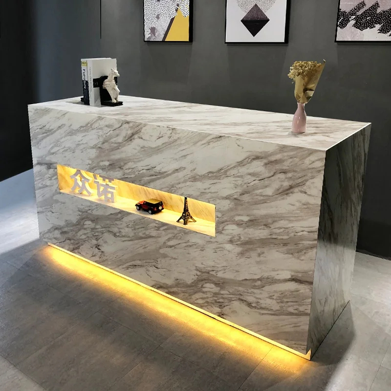 모던 심플 스파 계산대 화이트 스톤 프론트 데스크 리셉 - Desk Setup Simple 리뷰 및 가격