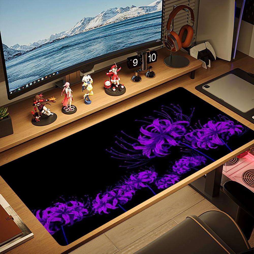 XXL 마우스패드 고딕 리코리스 라디아타 레드 블루 퍼 - Desk Setup Red 리뷰 및 가격