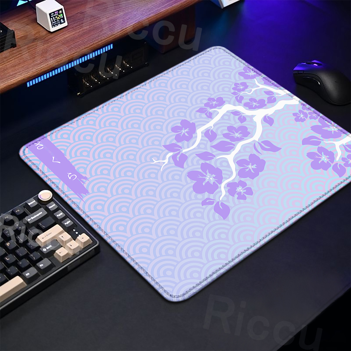 보라색 사쿠라 테이블 패드 게임용 마우스 작은 카펫 X - Desk Setup Pink 리뷰 및 가격