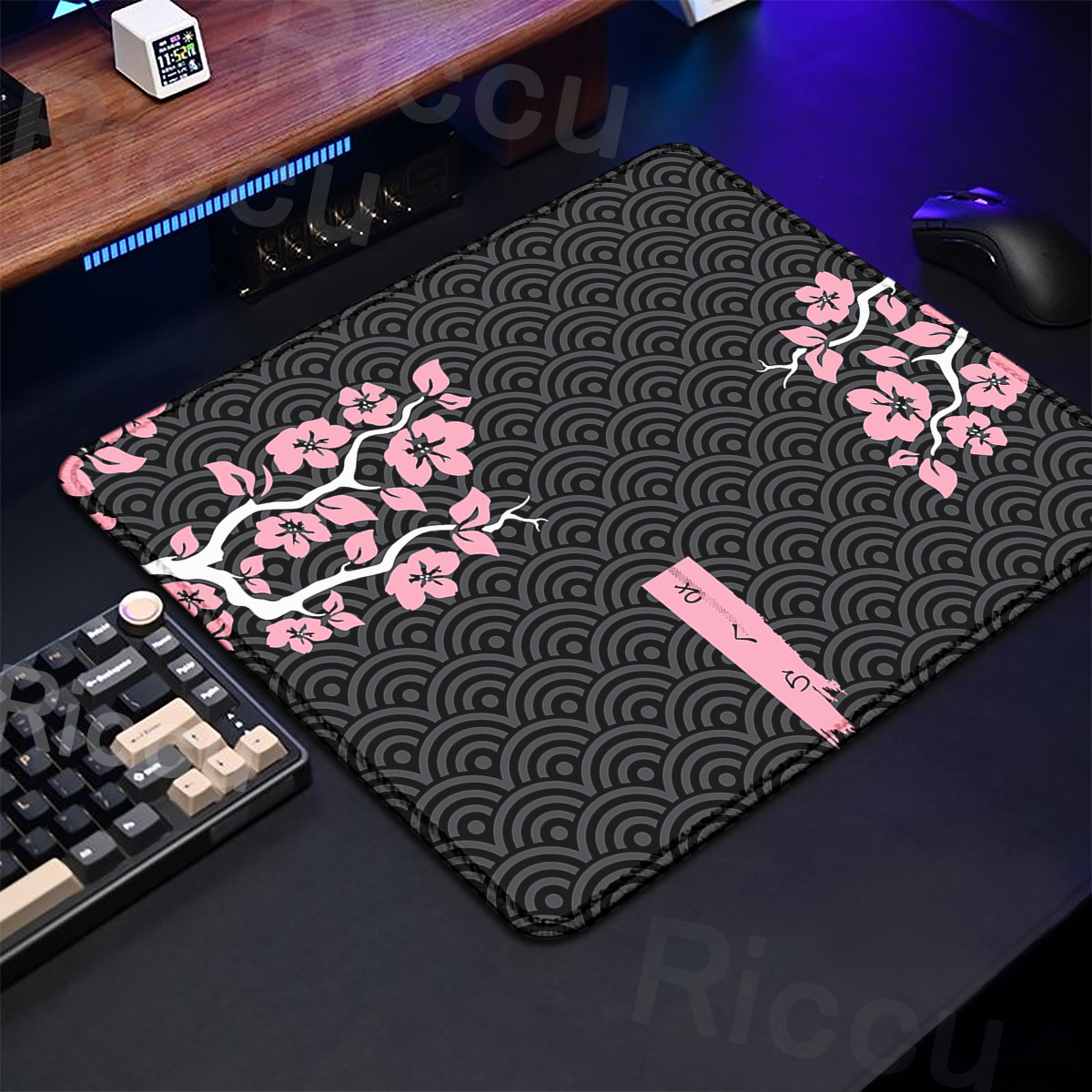 보라색 사쿠라 테이블 패드 게임용 마우스 작은 카펫 X - Desk Setup Pink 리뷰 및 가격