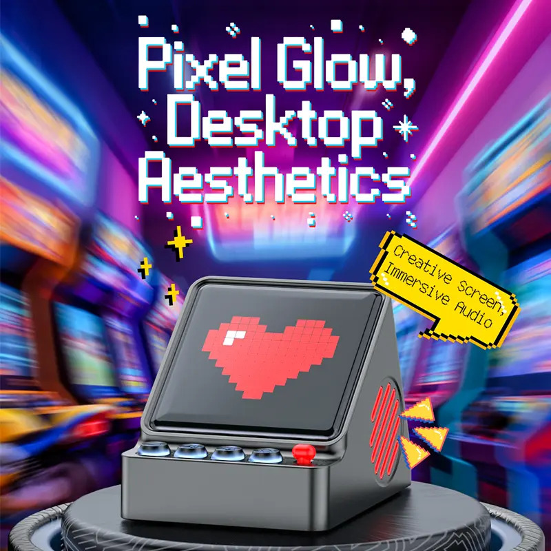 레트로 픽셀 아트 프로그래밍 가능 LED 디스플레이 휴 - Desk Setup With Speakers 리뷰 및 가격