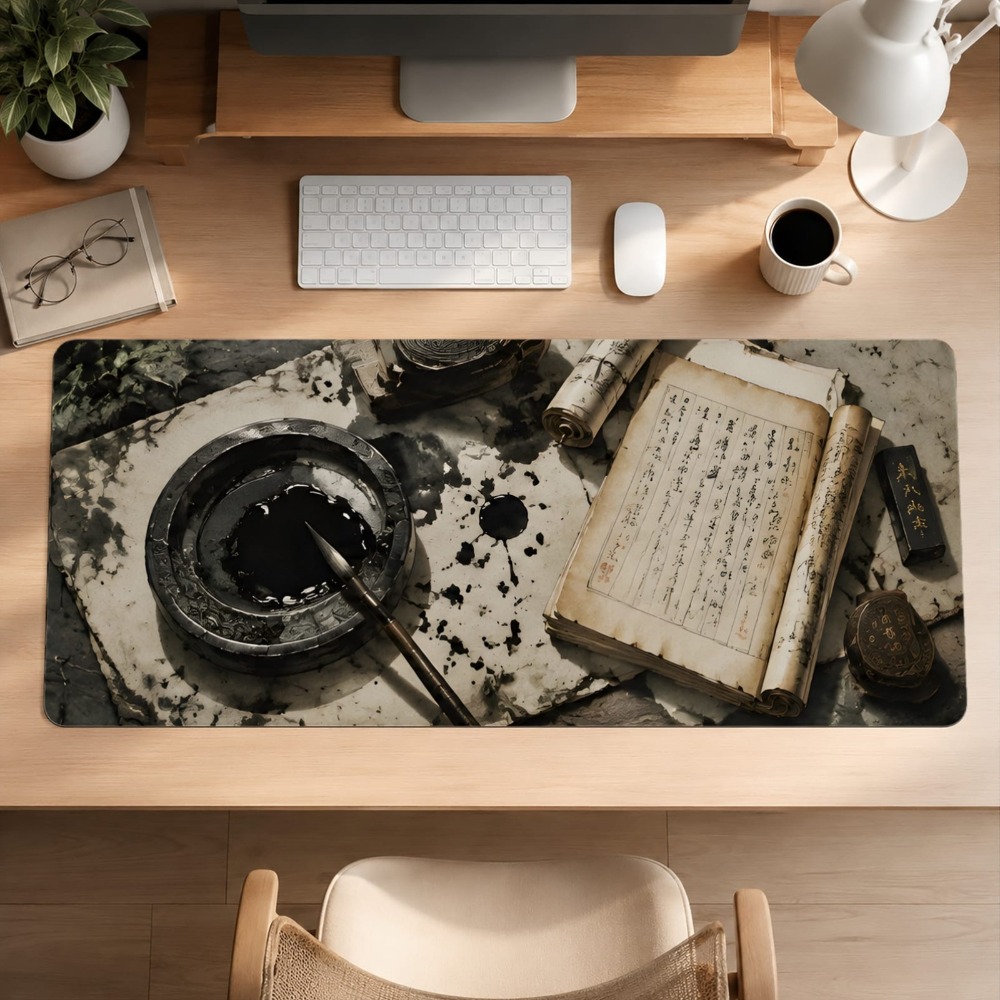 레트로 중국 서예, 미끄럼 방지 베이스, 게임 설치 액 - Desk Setup Simple 리뷰 및 가격