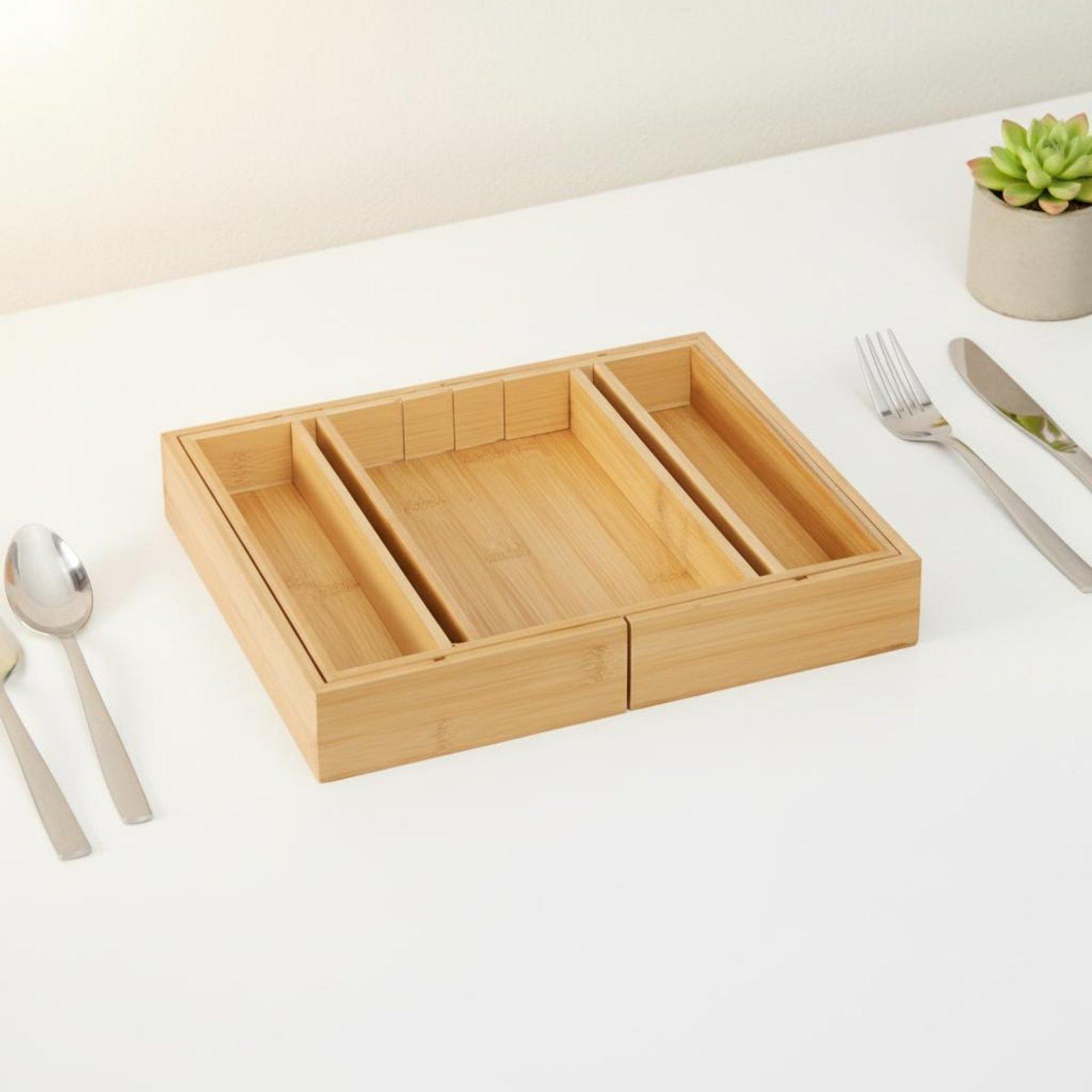 조절 가능한 대나무 식기류 서랍 정리함 주방 식기류 분 - Drawer Organizer Bamboo 리뷰 및 가격