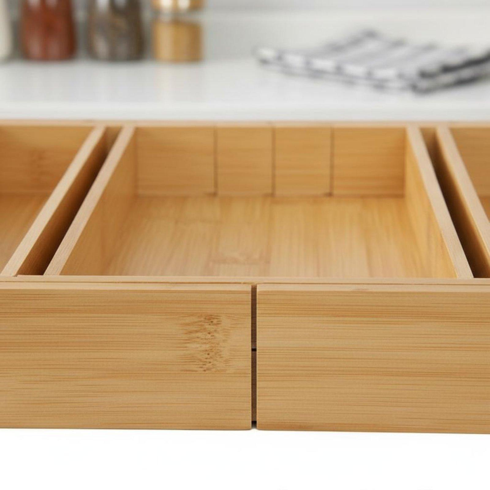 조절 가능한 대나무 식기류 서랍 정리함 주방 식기류 분 - Drawer Organizer Bamboo 리뷰 및 가격