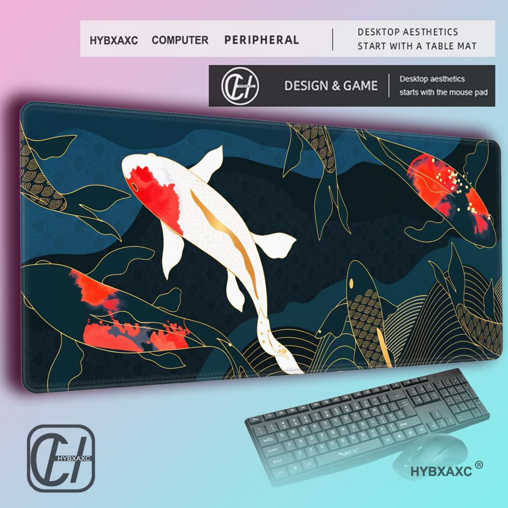 HYBXAXC 일본 잉어 물고기 데스크 매트, 게임용  - Desk Setup Red 리뷰 및 가격