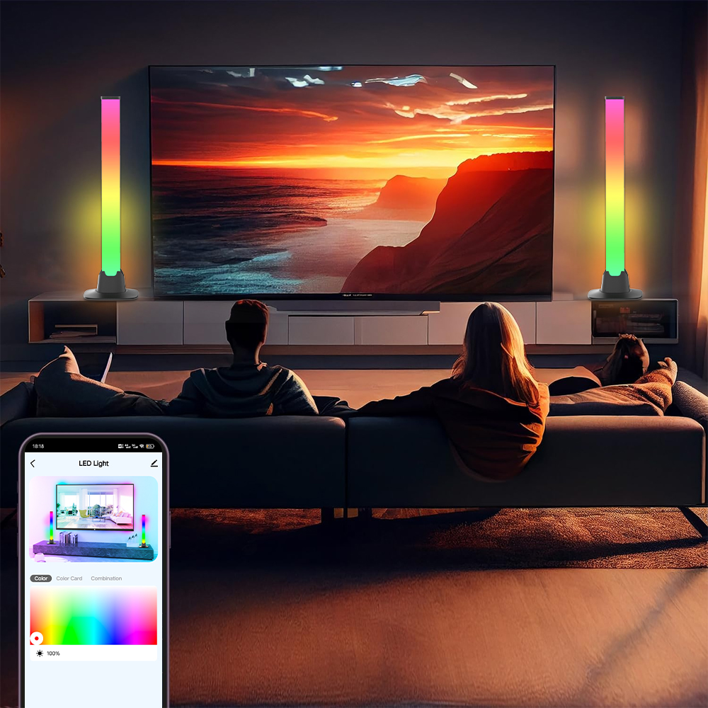 RGB LED 조명 바 블루투스 설정 주변 테이블 램프 - Desk Setup Tv 리뷰 및 가격