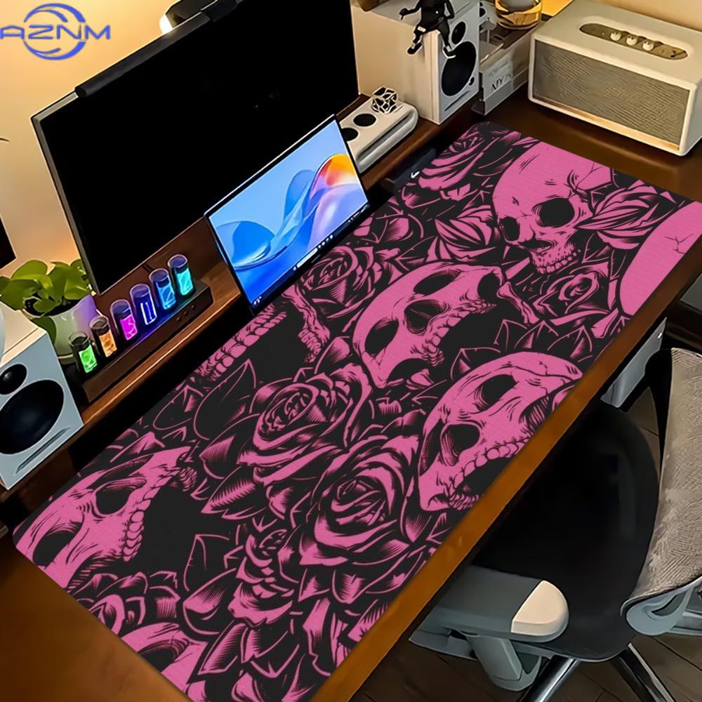 핑크 로즈 스컬 확장형 데스크 매트 미끄럼 방지 고무  - Desk Setup Pink 리뷰 및 가격