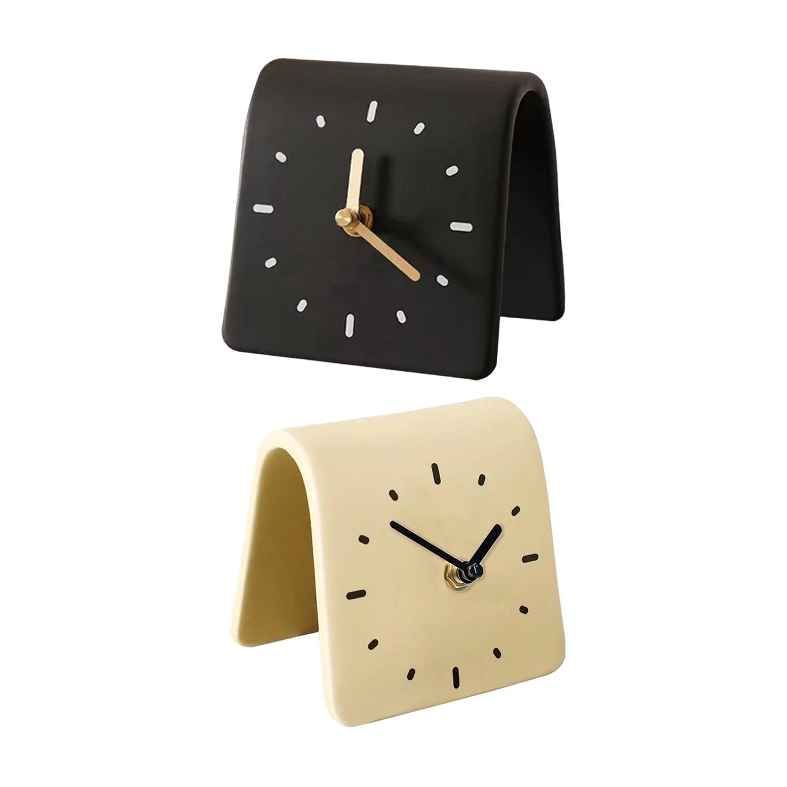 데스크 시계 모던 아트 선반 시계 장식용 무소음 탁상  - Desk Setup Productivity 리뷰 및 가격