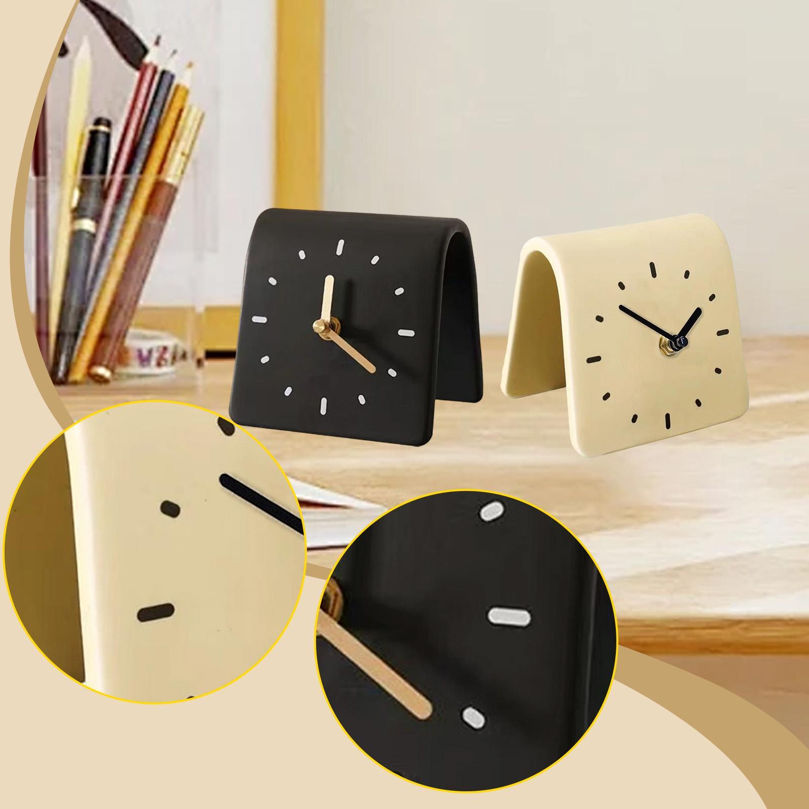 데스크 시계 모던 아트 선반 시계 장식용 무소음 탁상  - Desk Setup Productivity 리뷰 및 가격