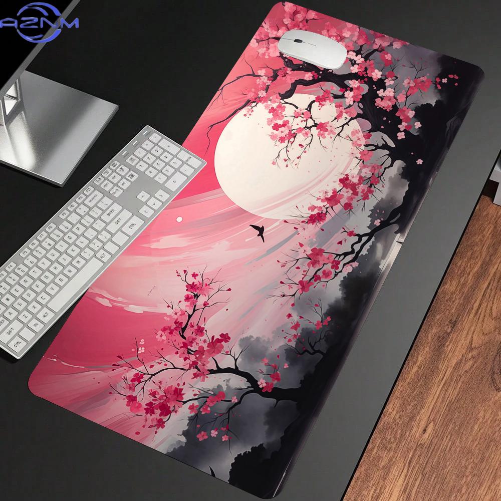 레드 앤 블랙 아트 랜드스케이프 마우스 패드 고무 미끄 - Desk Setup Red 리뷰 및 가격