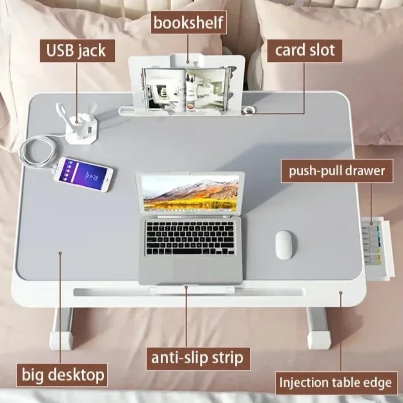 노트북 침대 트레이 테이블 조절 가능한 노트북 침대 스 - Desk Setup Notebook 리뷰 및 가격