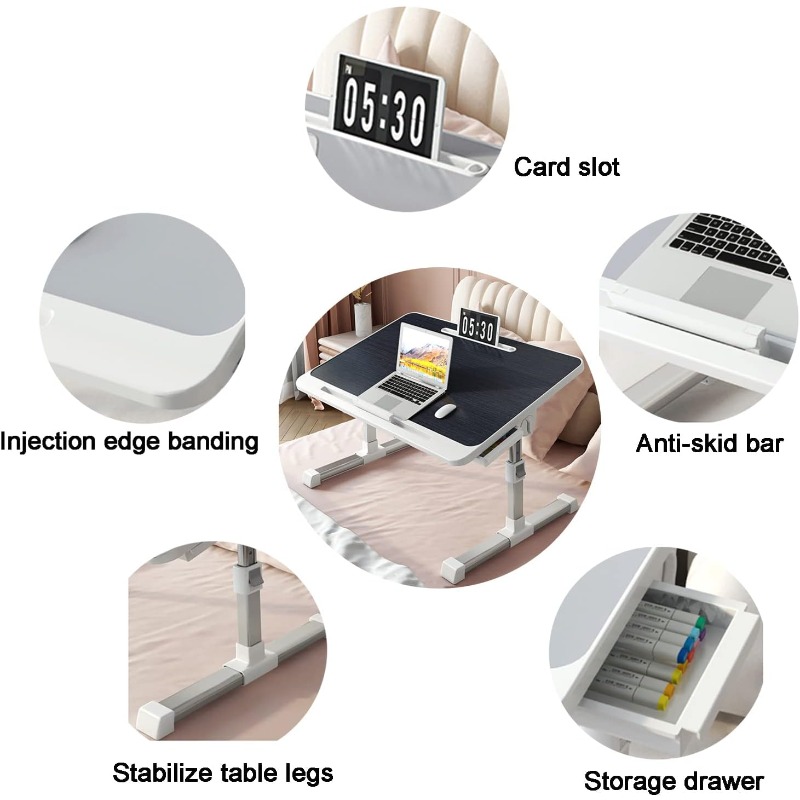 노트북 침대 트레이 테이블 조절 가능한 노트북 침대 스 - Desk Setup Notebook 리뷰 및 가격