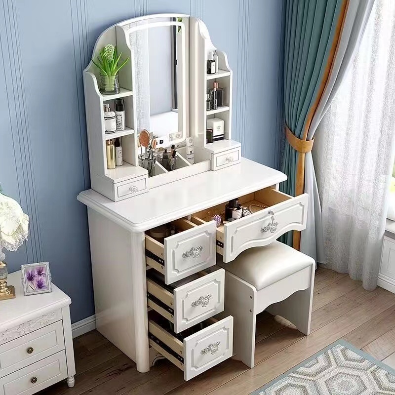 여자아이들을 위한 화이트와 핑크색 모던 원목 수납장 심 - Desk Setup Simple 리뷰 및 가격