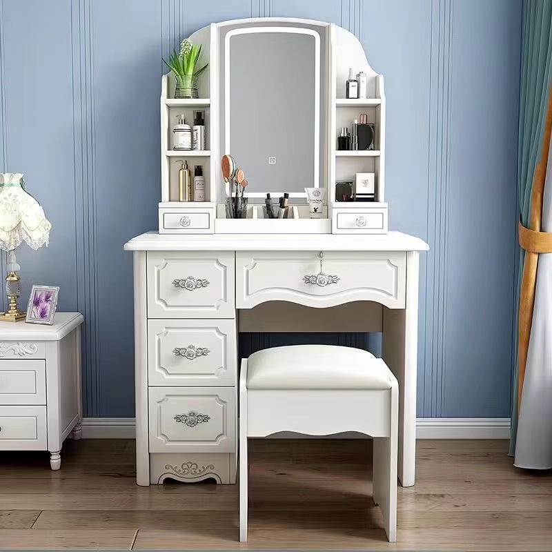여자아이들을 위한 화이트와 핑크색 모던 원목 수납장 심 - Desk Setup Simple 리뷰 및 가격