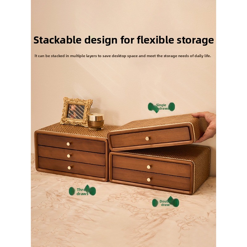 빈티지 서랍형 데스크탑 정리함, 화장대용 다층 보석 보 - Drawer Organizer Bamboo 리뷰 및 가격