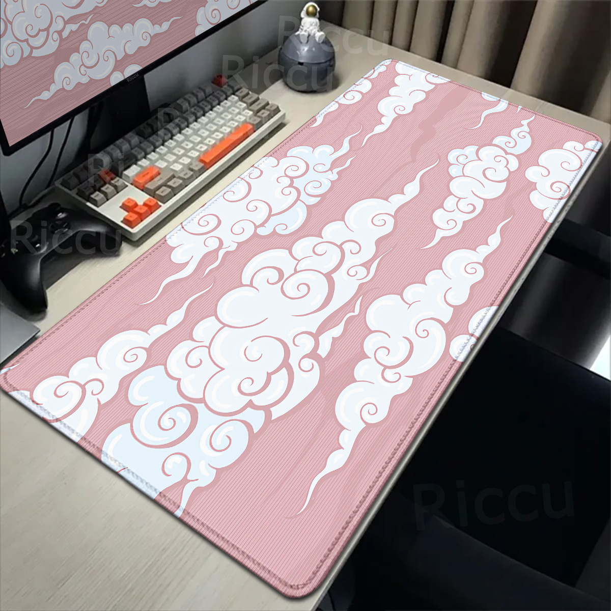 대형 레드 클라우드 게이머 마우스 패드, 천연 고무 잠 - Desk Setup Red 리뷰 및 가격