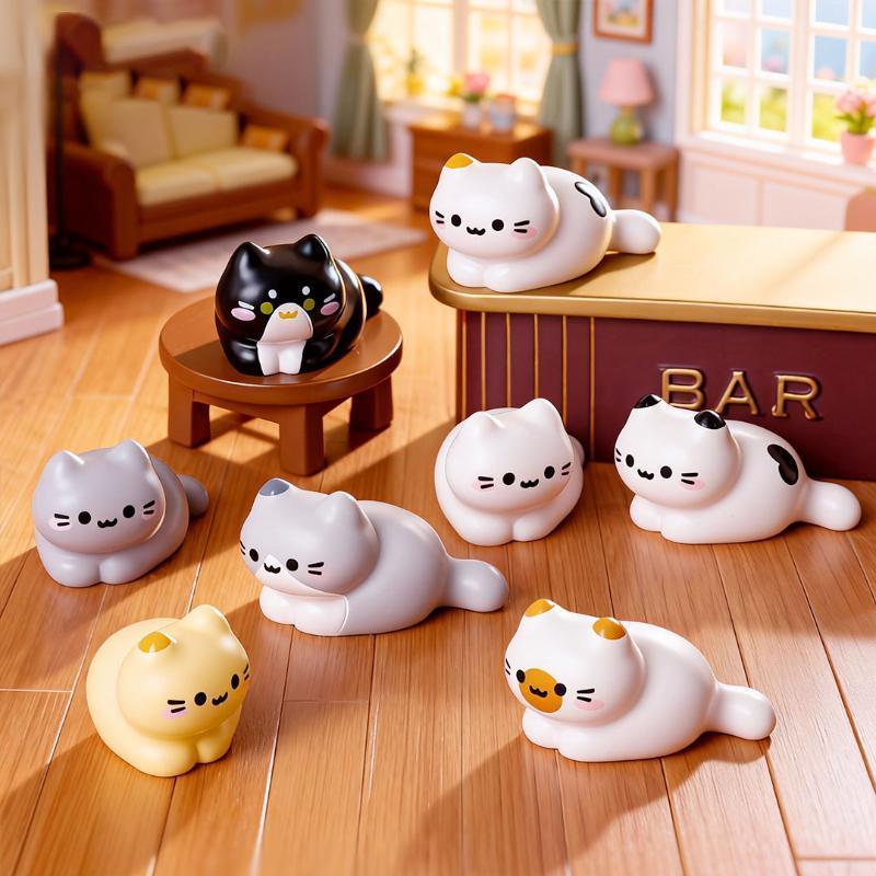 8PCS 귀여운 고양이 미니어처 인형 DIY 마이크로  - Desk Setup Nature 리뷰 및 가격